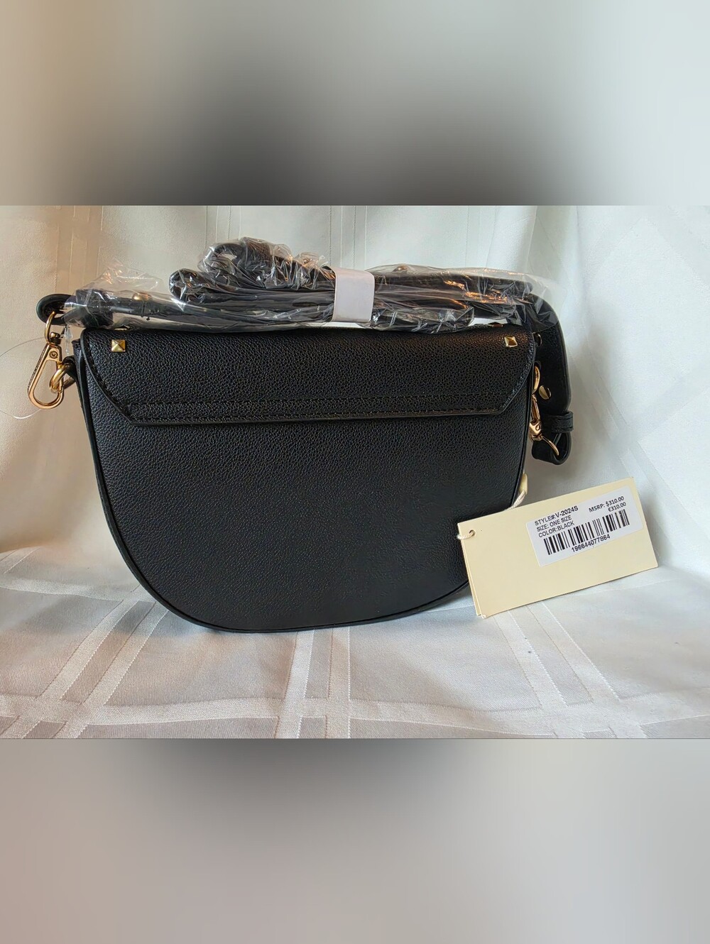 Valentino Orlandi Vegan Leather Crossbody with Gold Stud Detail - Picture 2 of 8